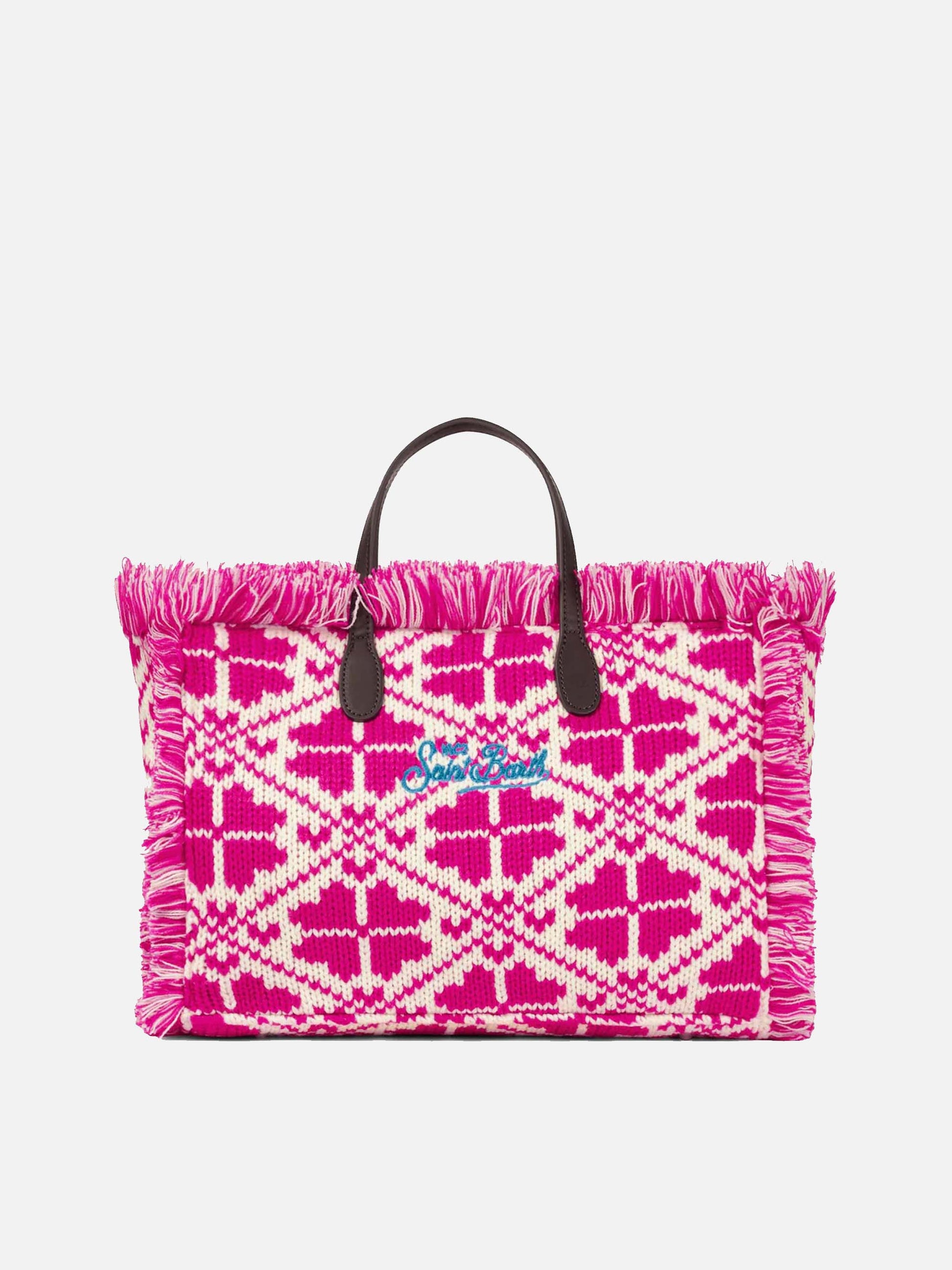 Colette wooly handbag with fair isle pattern - MC2 Saint Barth