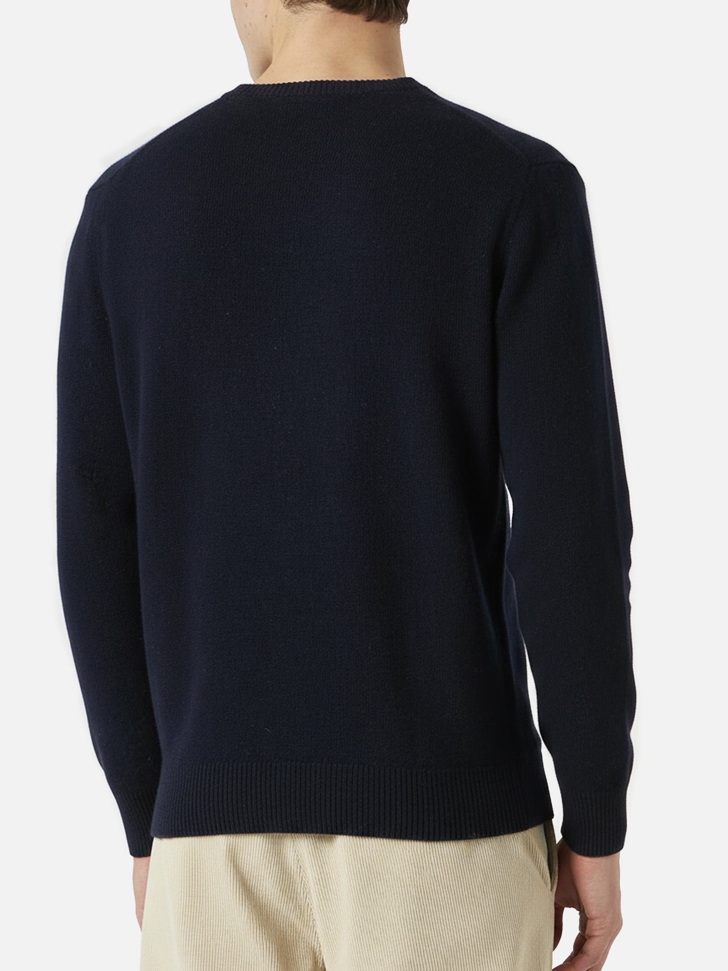 Herrenpullover mit „Time is money“-Stickerei
