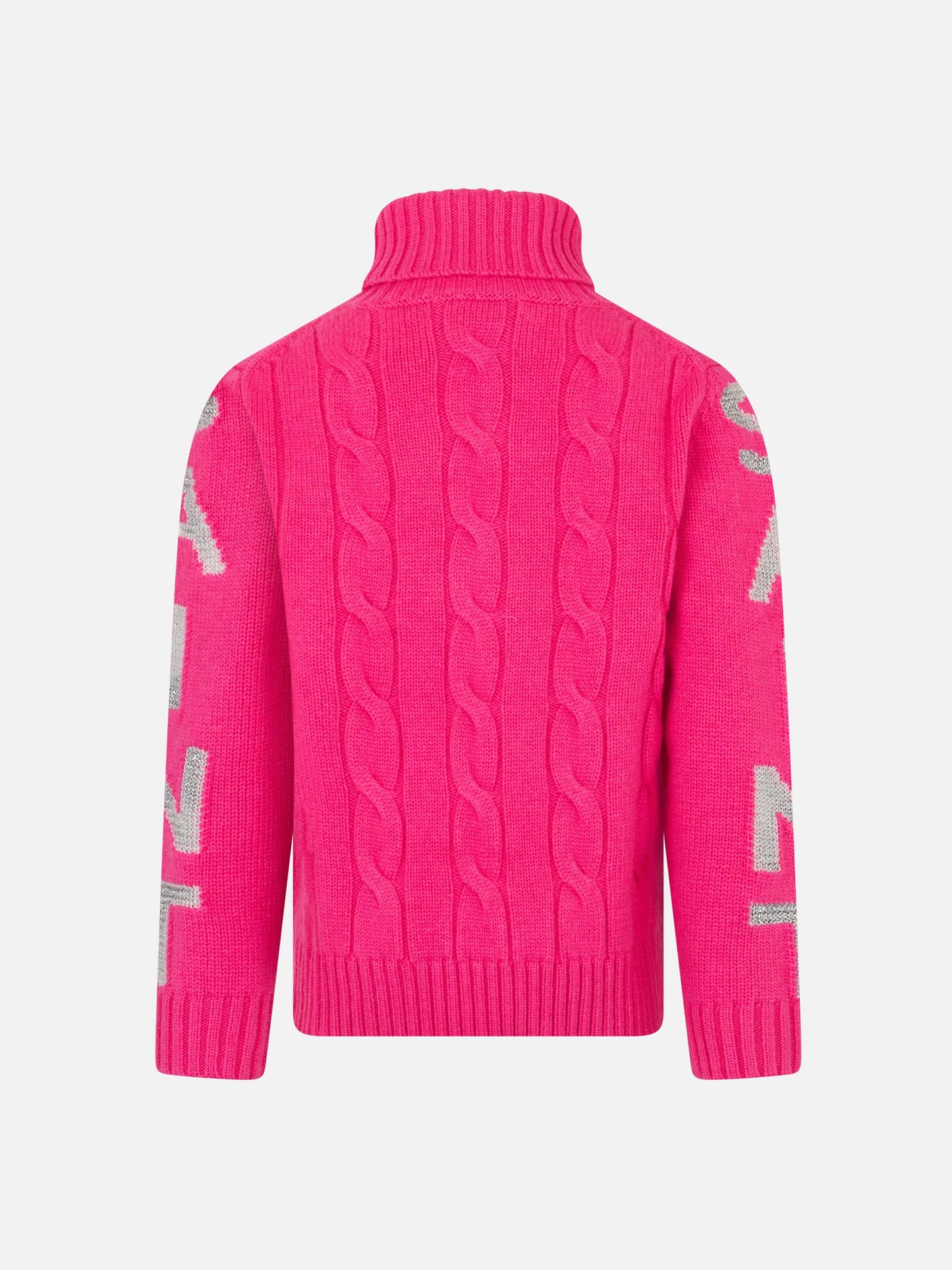 Girl turtleneck braided sweater with Saint Barth jacquard - MC2 Saint Barth