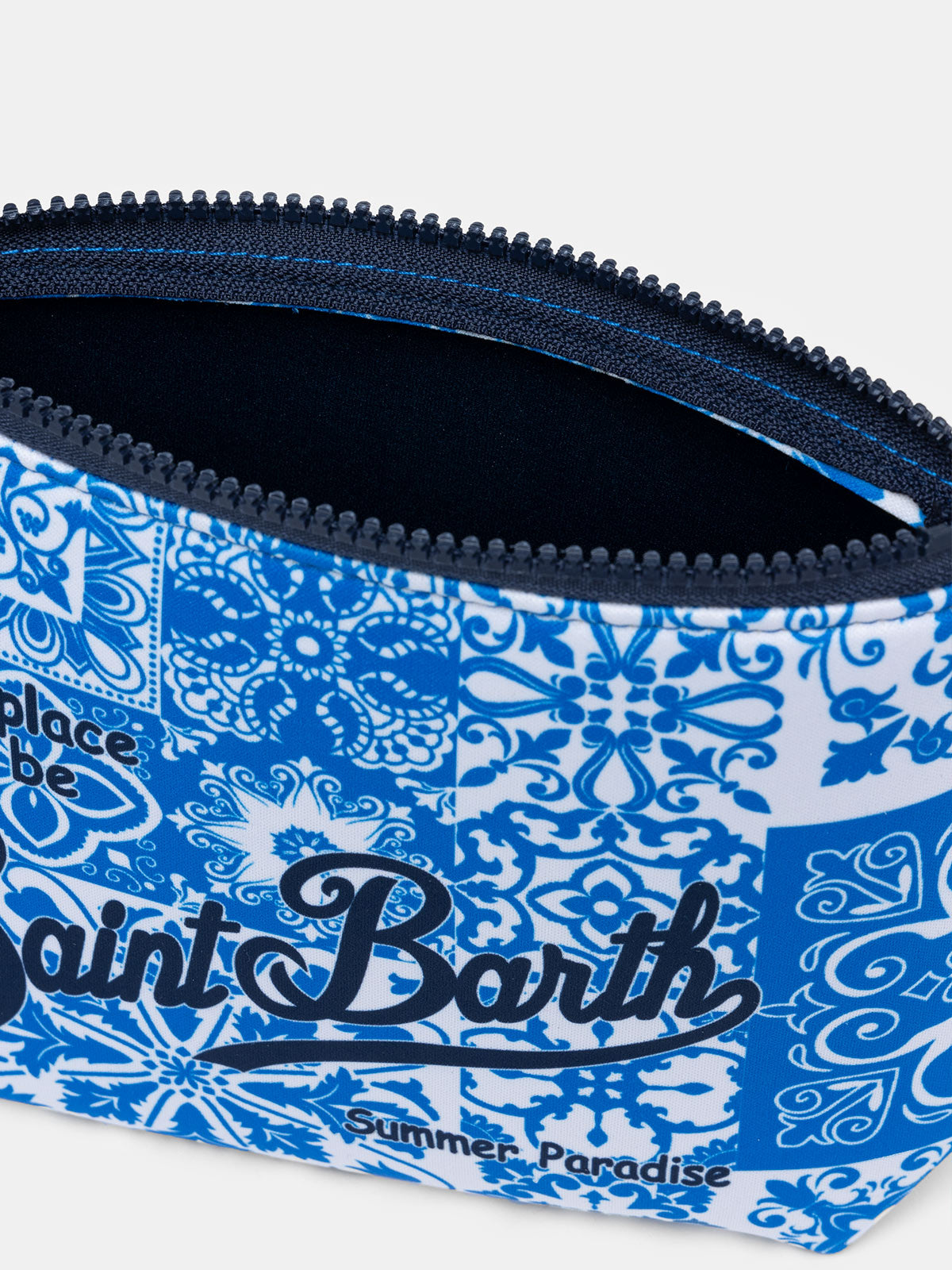 Scuba-Pochette Aline mit Majolika-Print