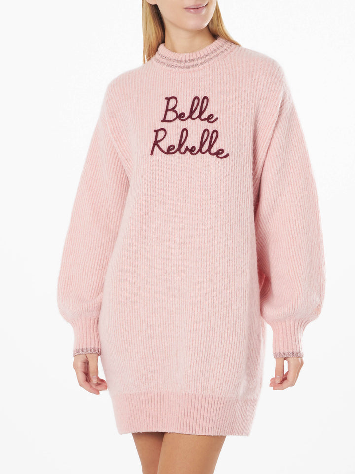 Brushed knit dress with Belle Rebelle embroidery - MC2 Saint Barth
