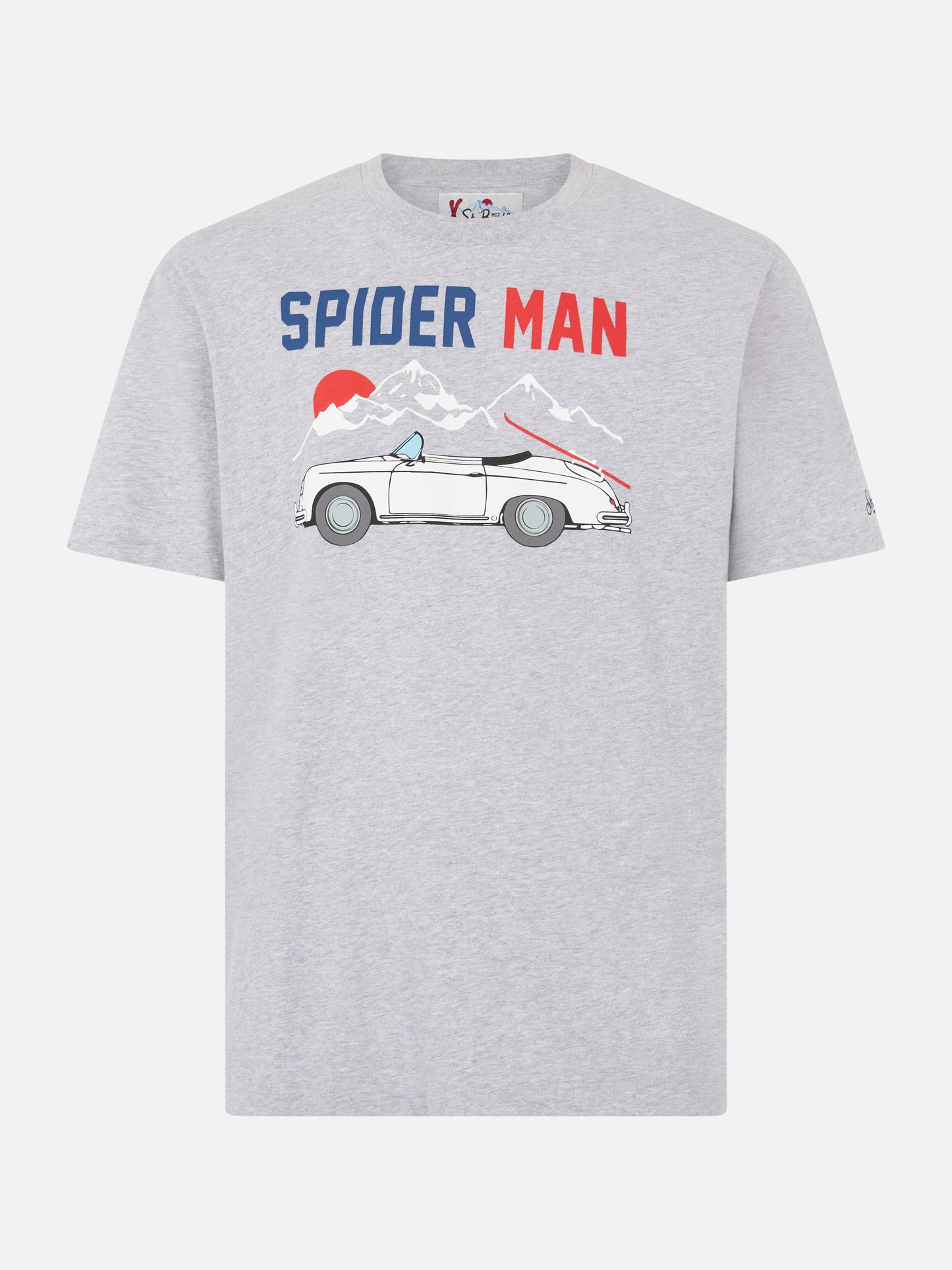 Man heavy cotton t-shirt with Spider Man and cart print - MC2 Saint Barth