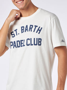Man heavy cotton t-shirt with St. Barth Padel club - MC2 Saint Barth
