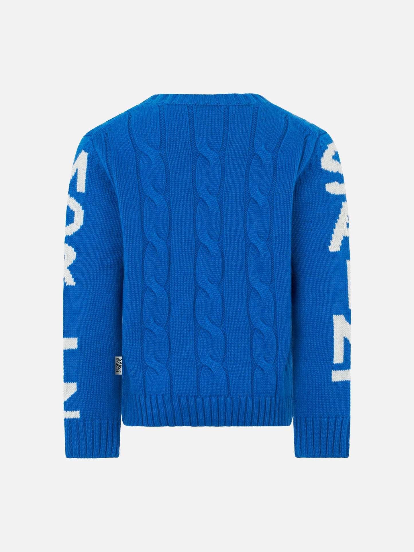 Bluette-Zopfmusterpullover für Jungen, Bergen Jr., mit Saint Moritz-Jacquard