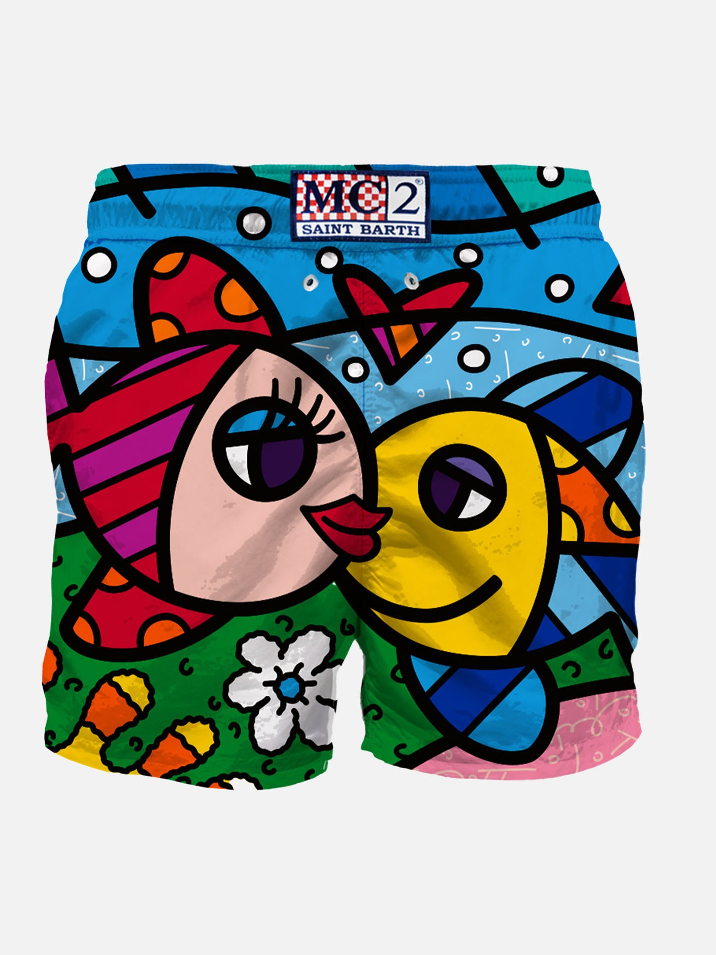 Man swim shorts with fish print | ©BRITTO SPECIAL EDITION
