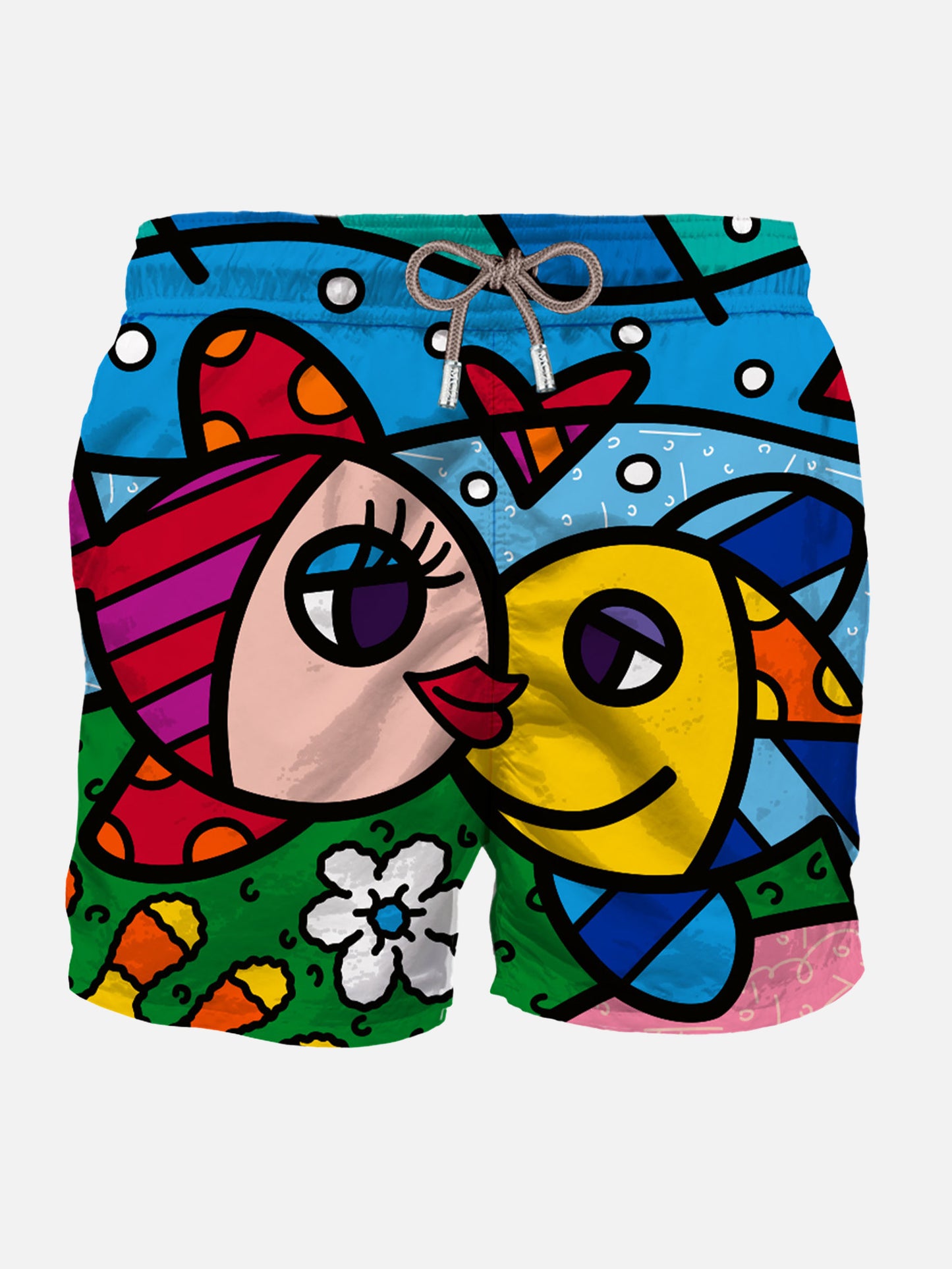 Man swim shorts with fish print | ©BRITTO SPECIAL EDITION