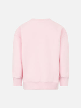 Girl fleece sweatshirt with Barbie St. Barth print | BARBIE SPECIAL EDITION - MC2 Saint Barth