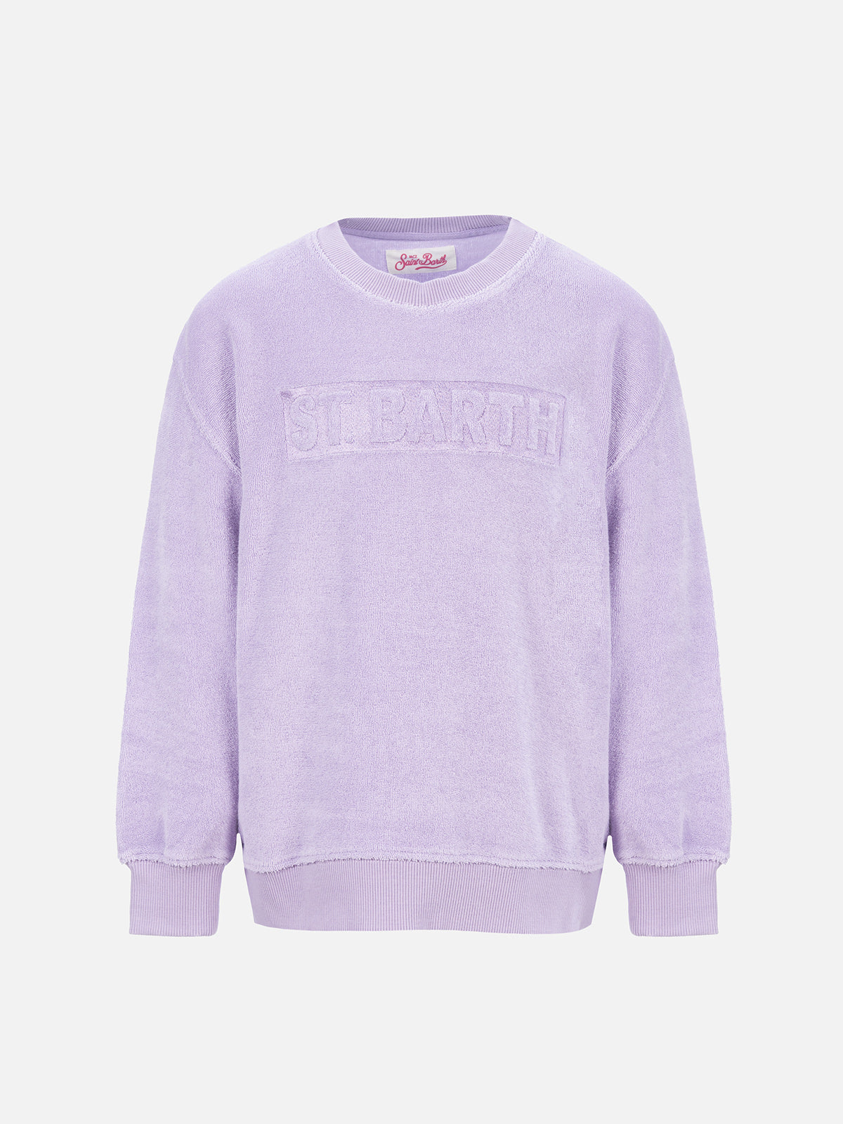 Girl lilac terry sweatshirt Briony with Saint Barth logo - MC2 Saint Barth