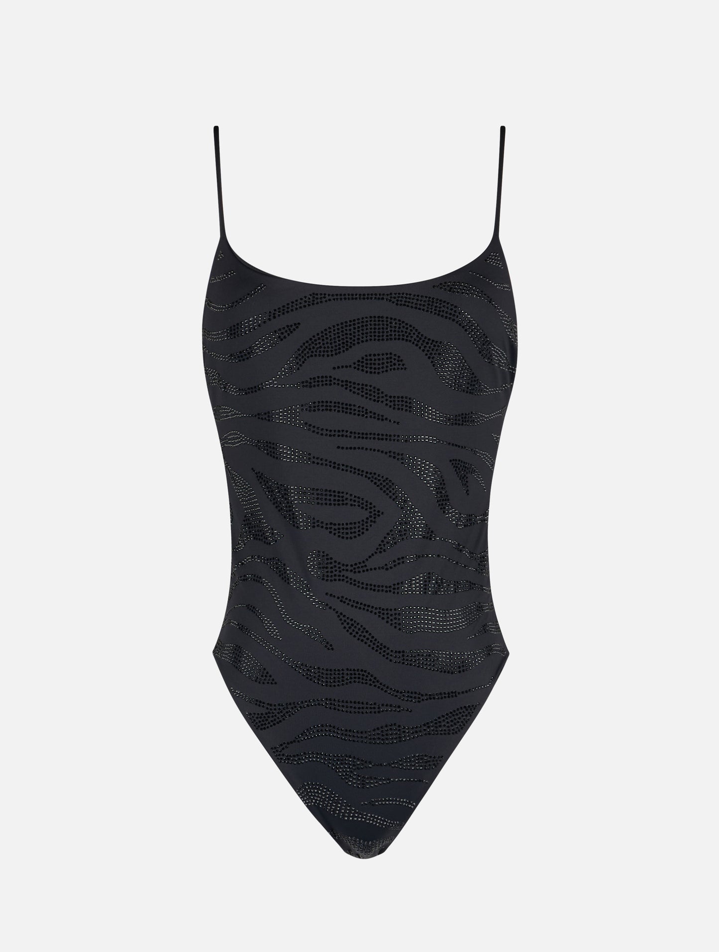 Woman rhinestones one-piece swimsuit Cecille - MC2 Saint Barth