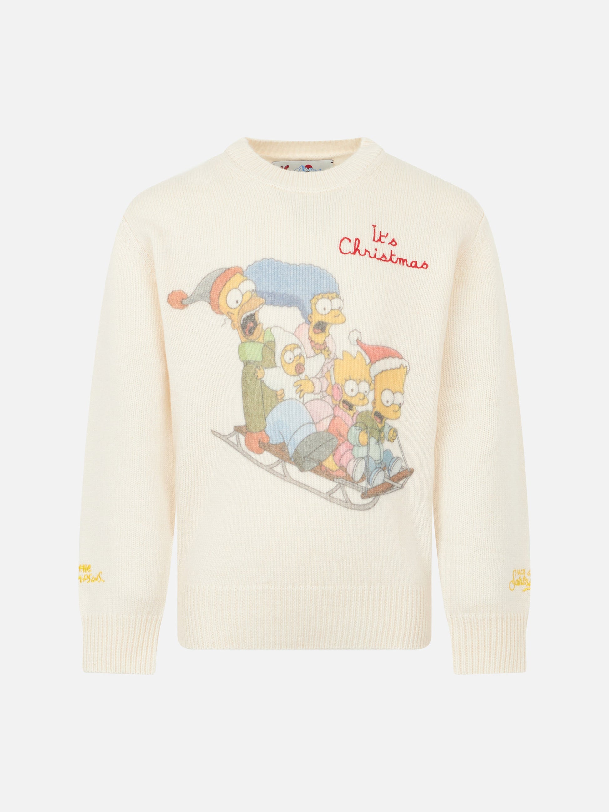 Boy crewneck sweater with The Simpson family jacquard | THE SIMPSONS SPECIAL EDITION - MC2 Saint Barth