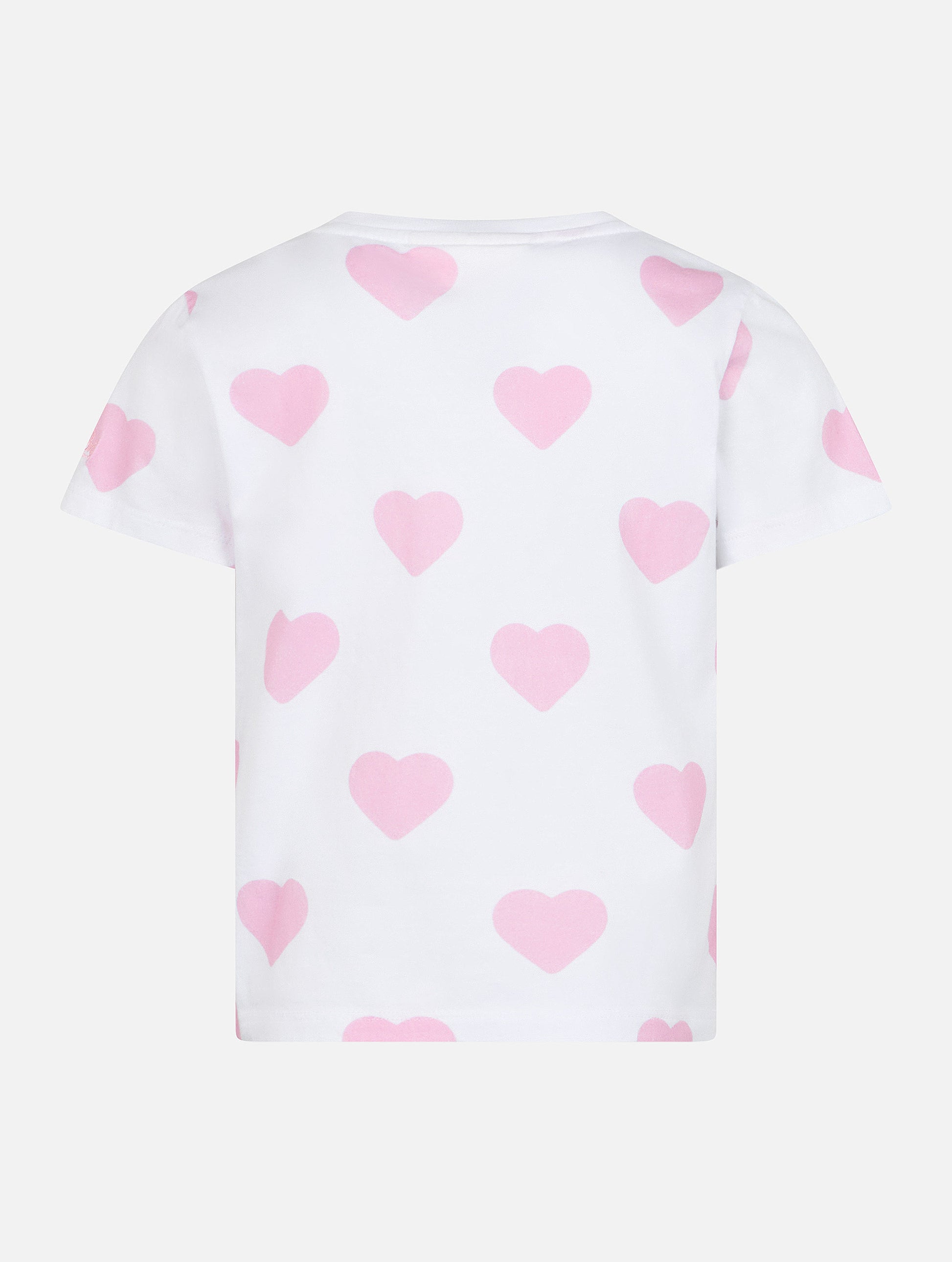 Girl cotton jersey crewneck t-shirt Elly with Vacay mood embroidery - MC2 Saint Barth