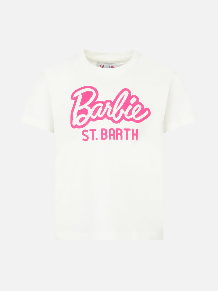 Girl heavy cotton t-shirt with Barbie St. Barth print | BARBIE SPECIAL EDITION - MC2 Saint Barth