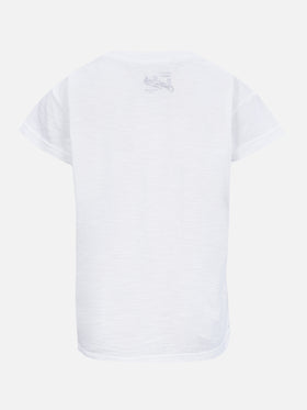 Girl t-shirt with St. Barth multicolor print - MC2 Saint Barth