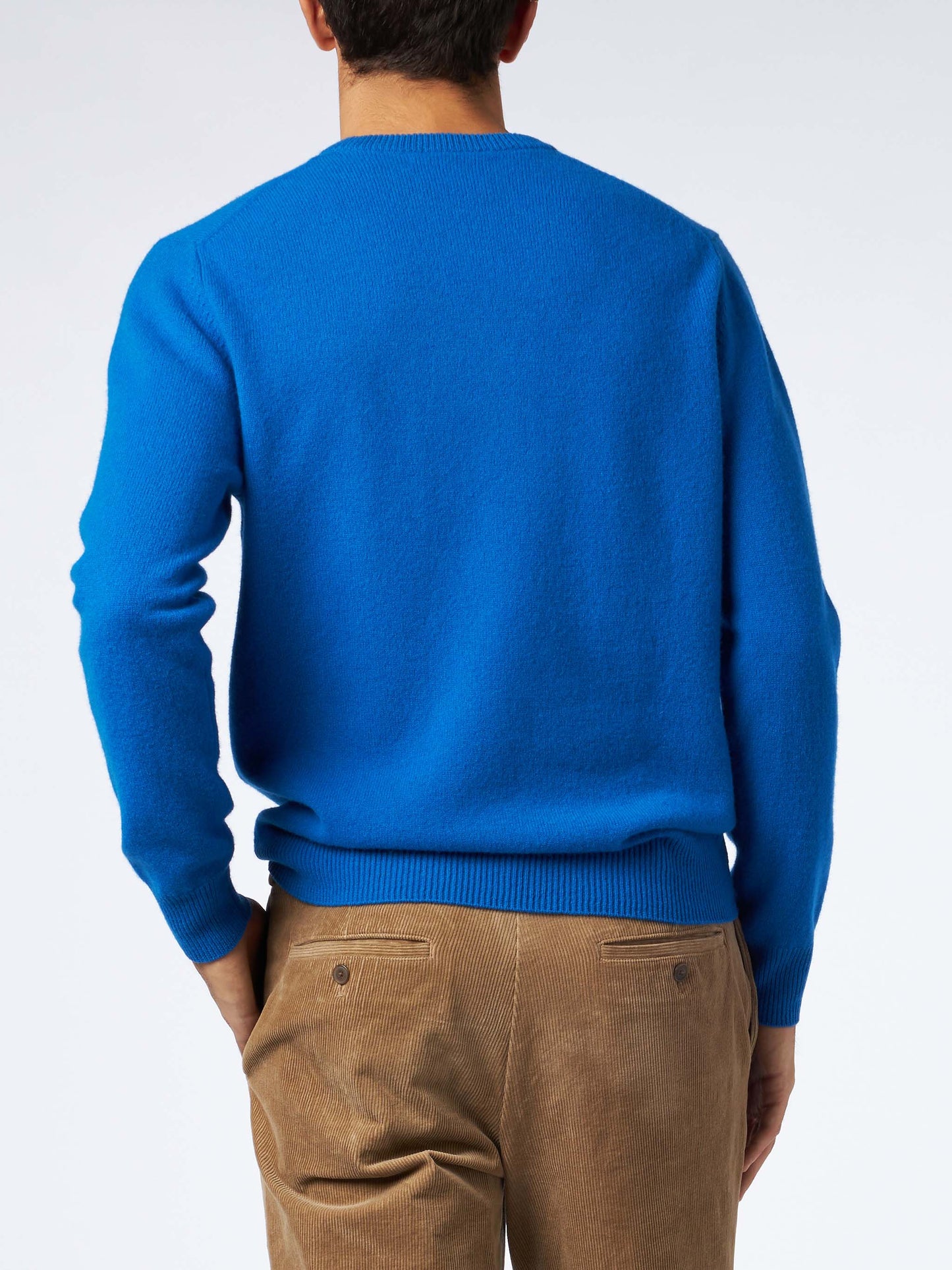 Man crewneck bluette sweater with St. Barth embroidery - MC2 Saint Barth