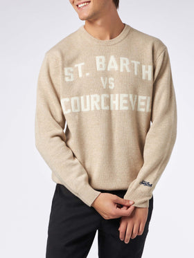 Man sweater with St. Barth VS Courchevel jacquard - MC2 Saint Barth