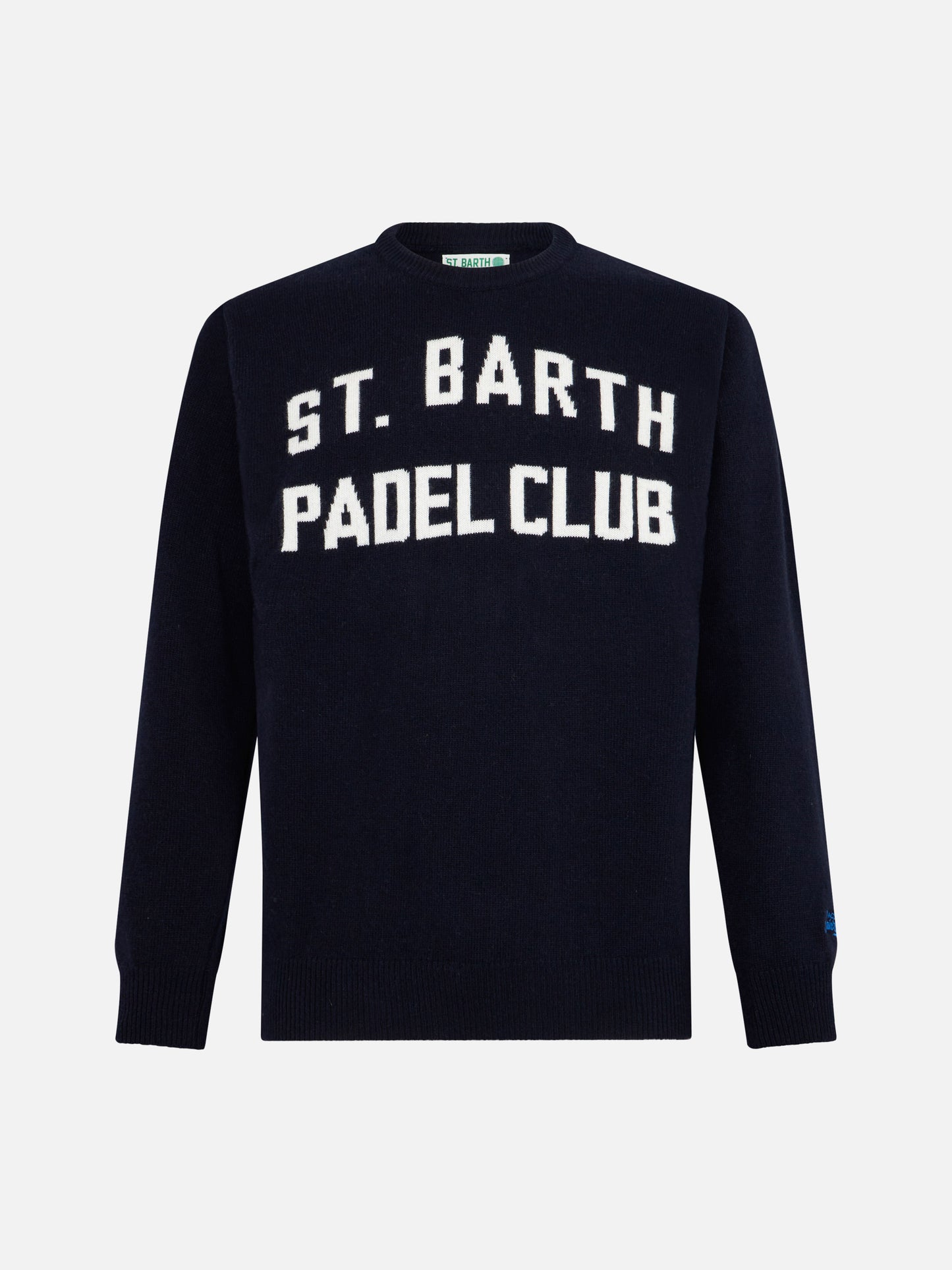 Man crewneck sweater with St. Barth Padel Club jacquard - MC2 Saint Barth