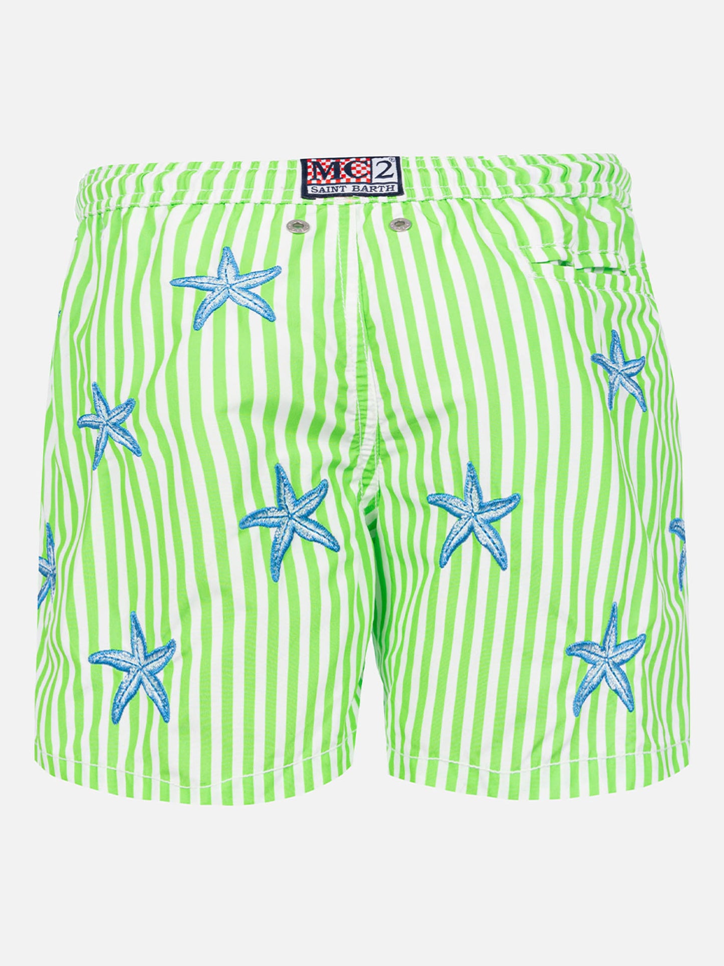 Costume da bagno da uomo classico con ricamo stelle marine