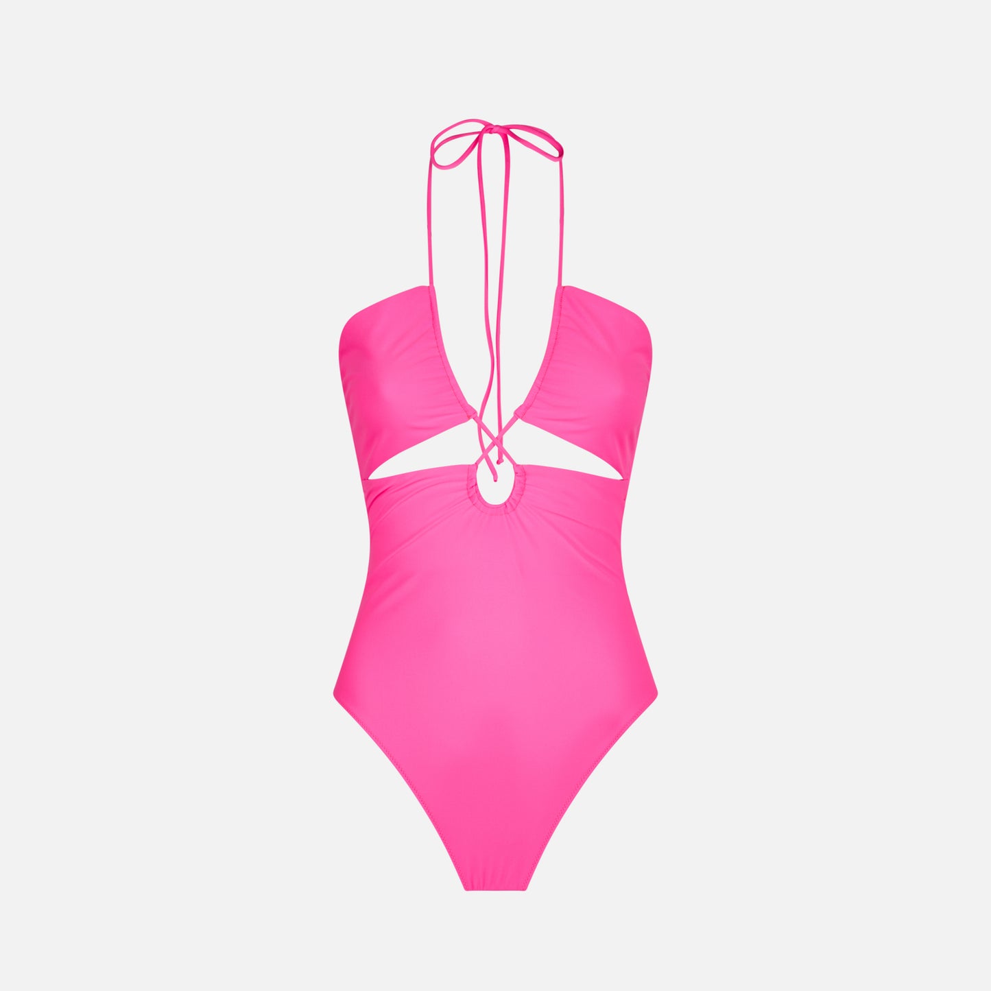 Fluo pink cutout one piece swimsuit - MC2 Saint Barth