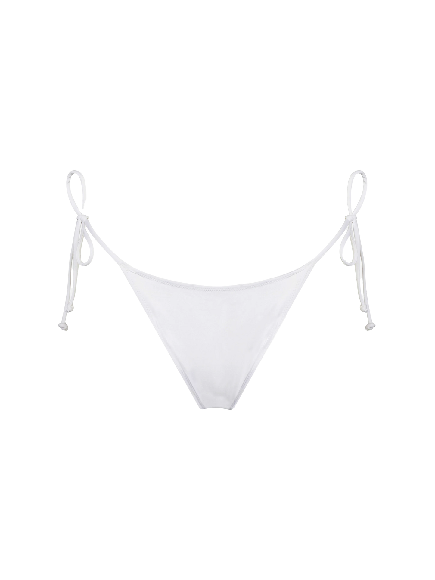 Woman white swim briefs with side laces