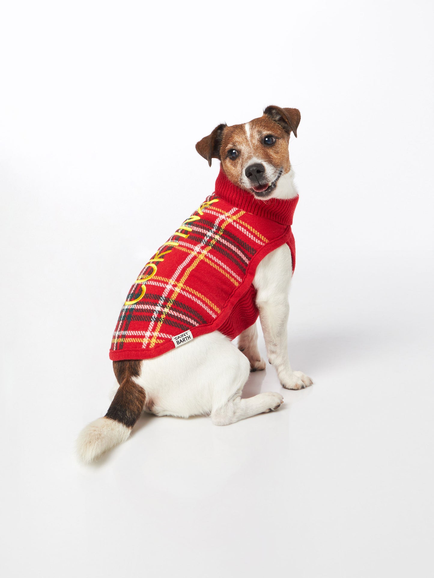 Hundepullover mit Schottenkaro-Print