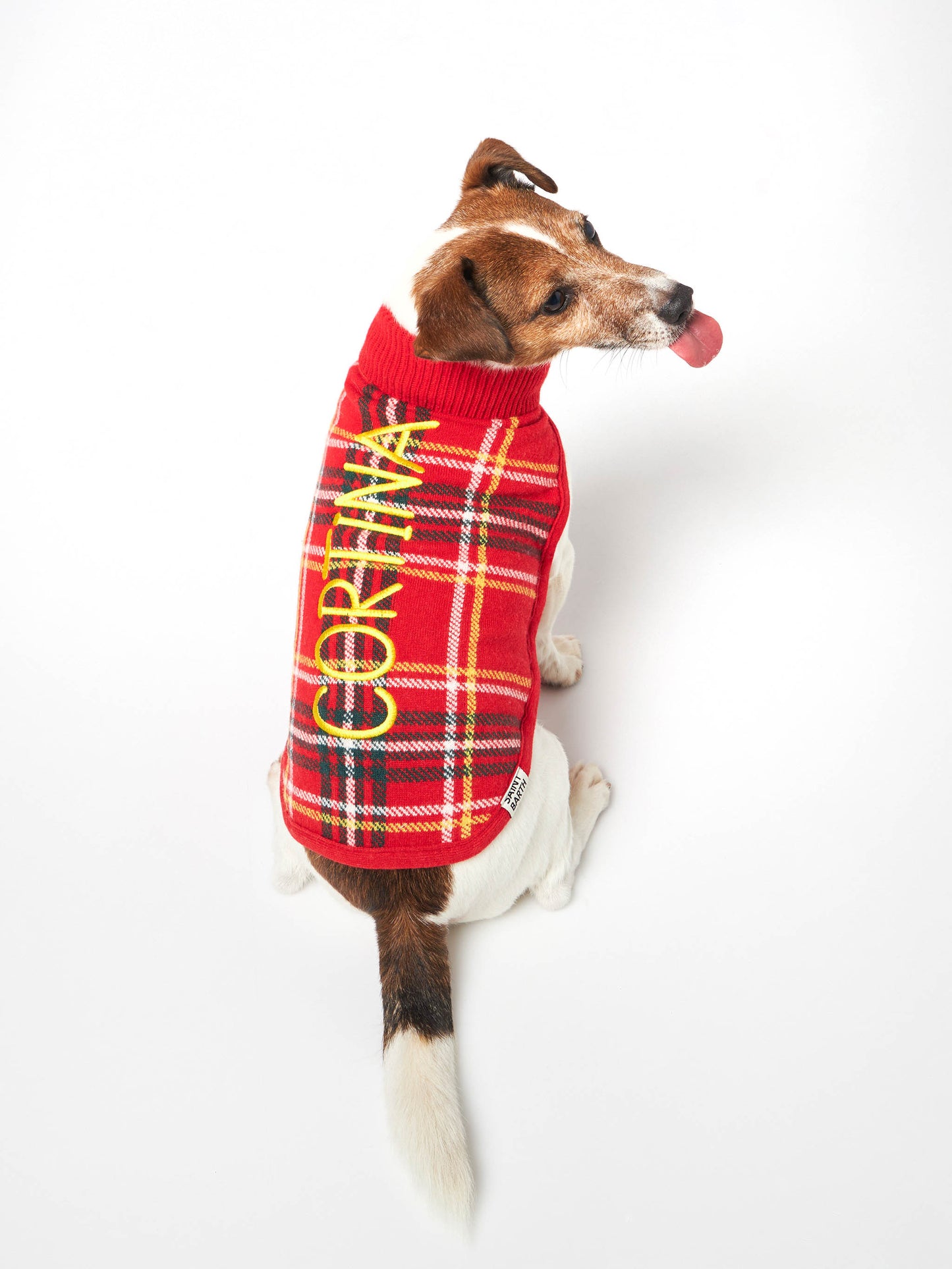 Hundepullover mit Schottenkaro-Print