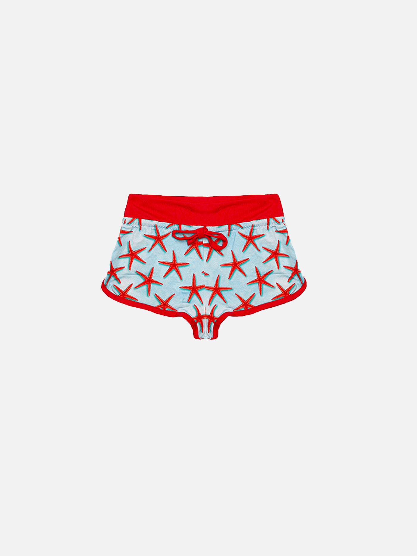 Red Seastars print girl beach shorts - MC2 Saint Barth