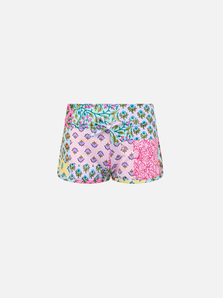 Pantaloncini da spiaggia da bambina Coco con stampa fiori