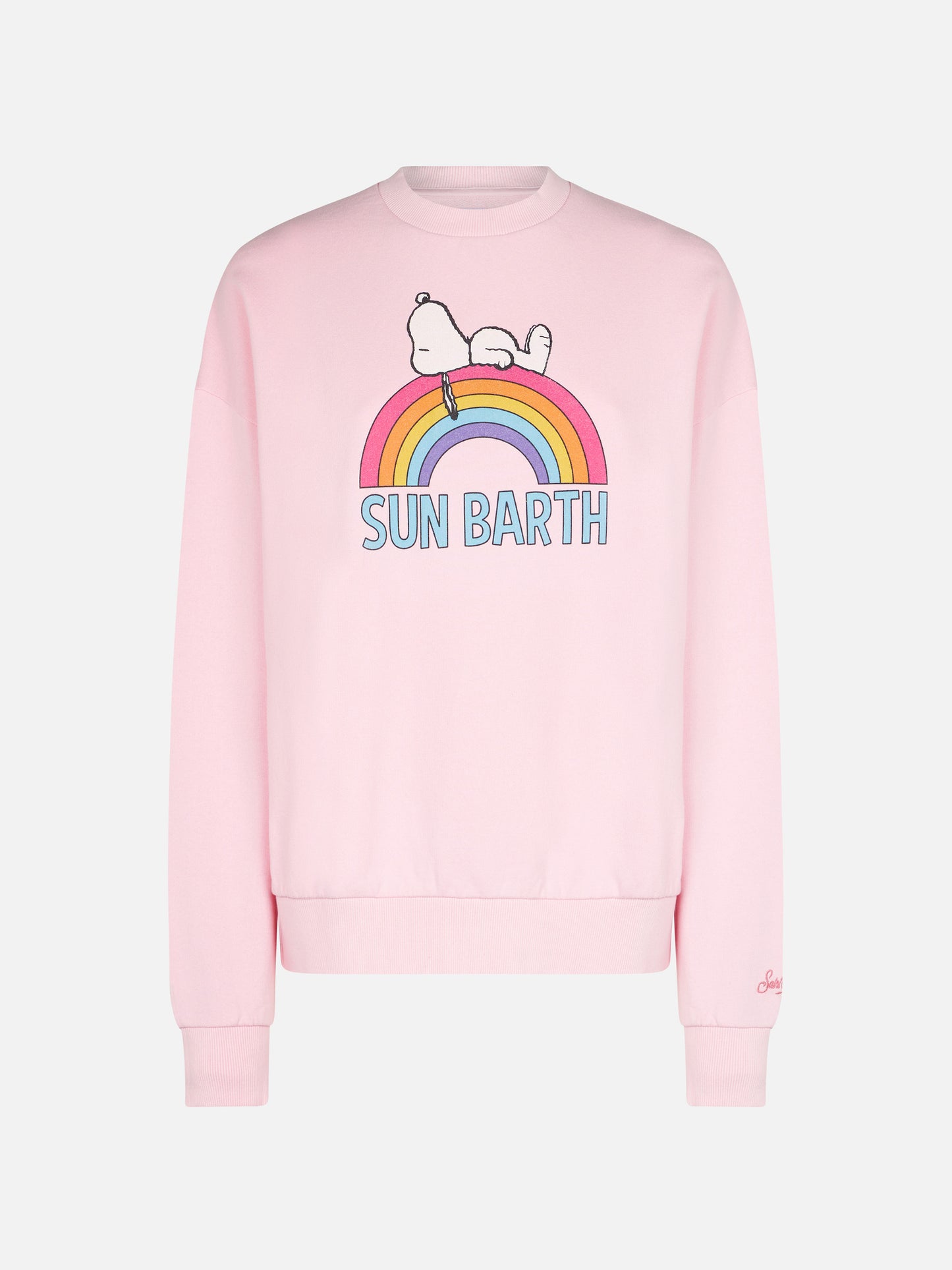 Woman pink sweatshirt with Snoopy print | Peanuts® Special Edition - MC2 Saint Barth