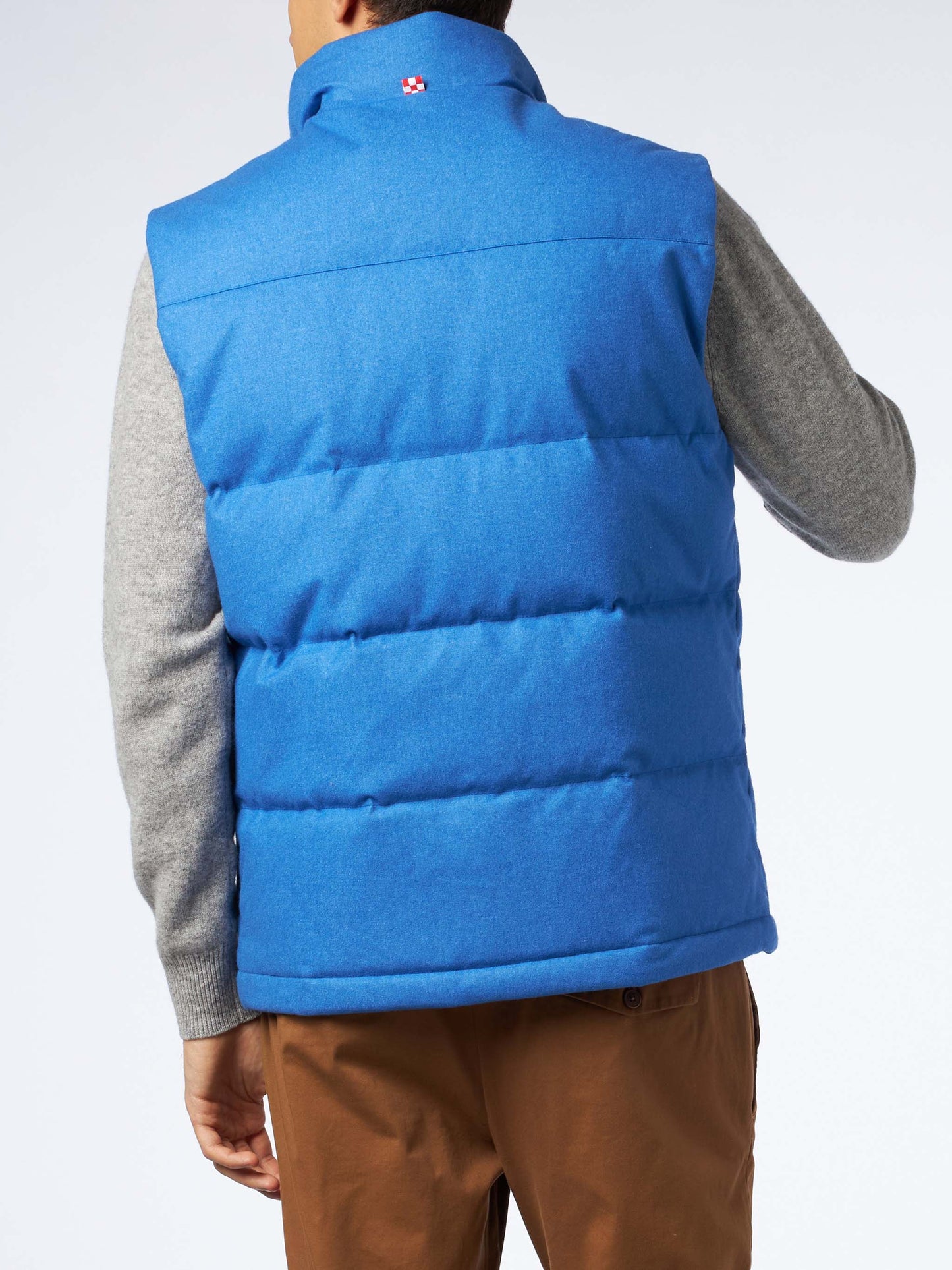 Man down padded wooly bluette vest with pockets - MC2 Saint Barth