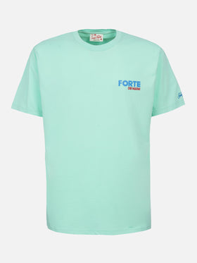 Man cotton t-shirt with Forte dei Marmi postcard placed print - MC2 Saint Barth