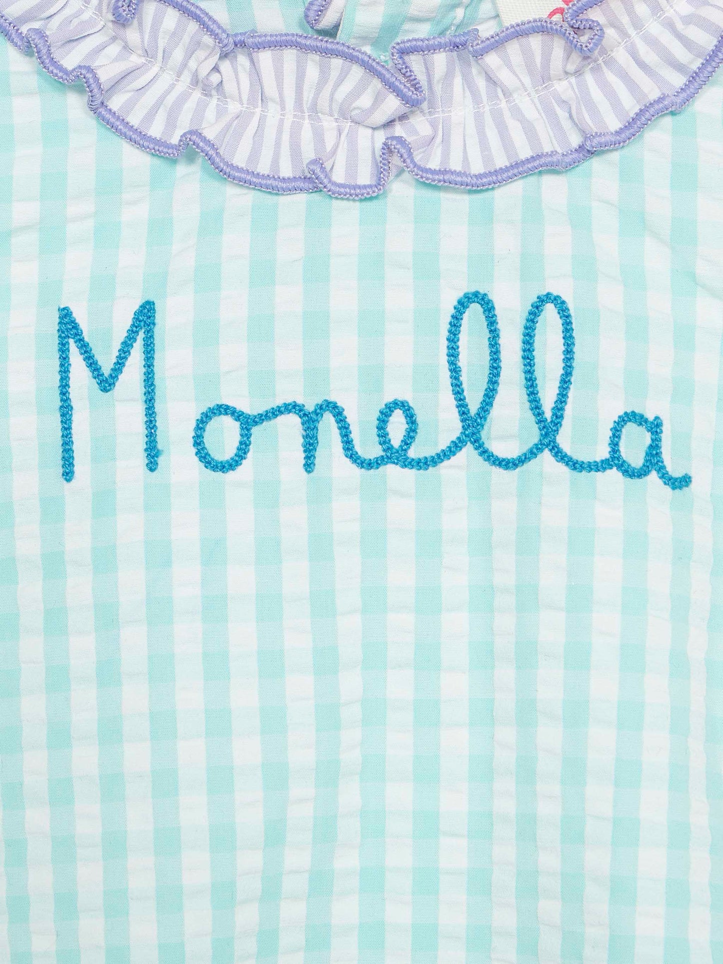 Baby gingham cotton dress Abbie with top and bloomers - MC2 Saint Barth