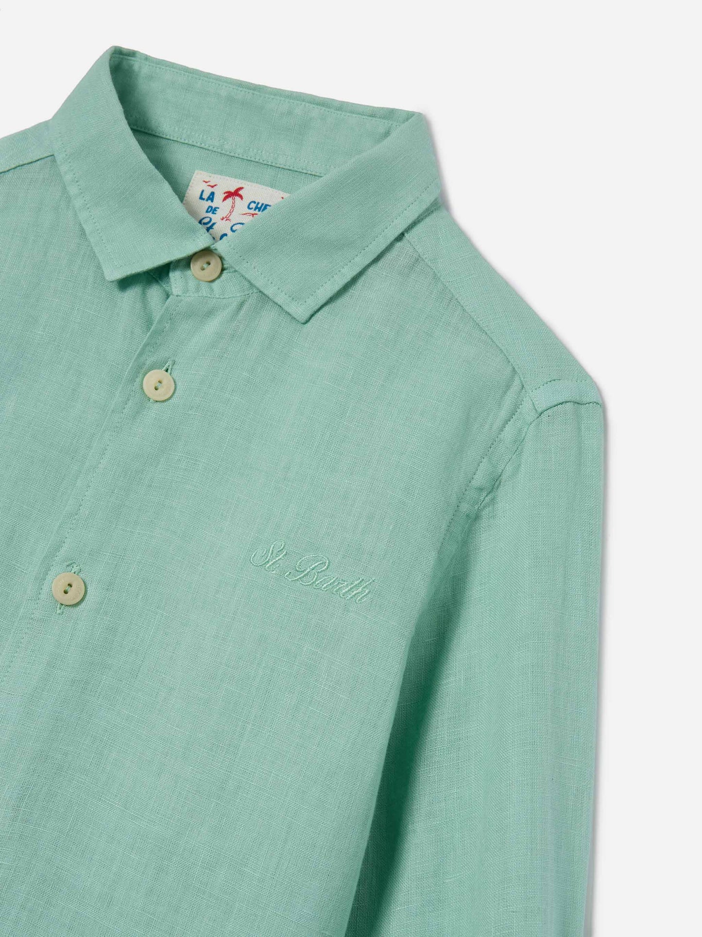 Sage green Agnes shirt in linen