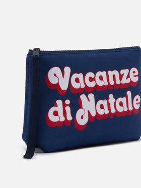 Pochette Aline effetto lana con stampa Vacanze di Natale | VACANZE DI NATALE SPECIAL EDITION