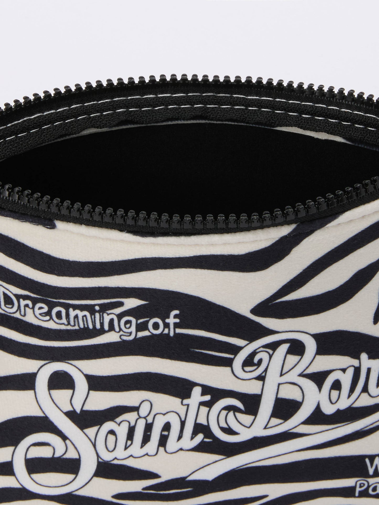Pochette Aline effetto lana con stampa zebrata