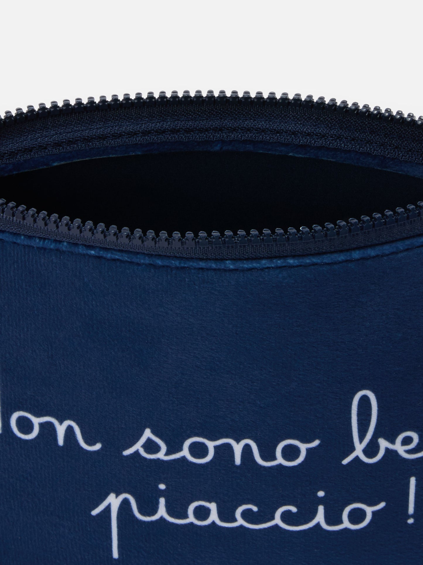 Wooly pochette Aline with Non sono bello, piaccio! print | VACANZE DI NATALE SPECIAL EDITION