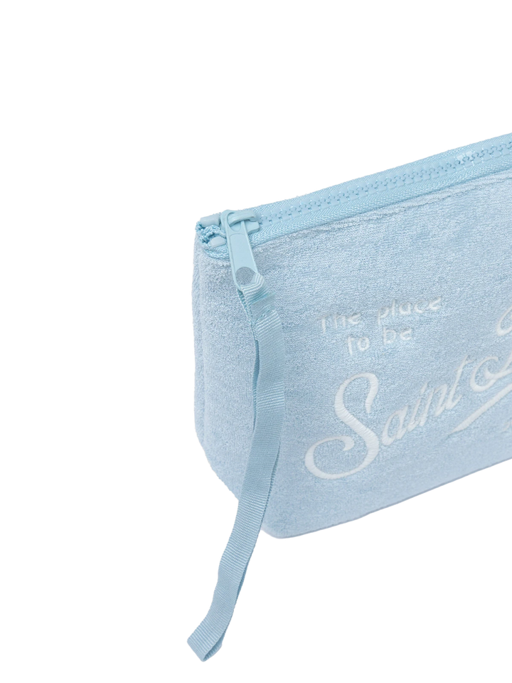Aline light blue embossed terry pochette - MC2 Saint Barth