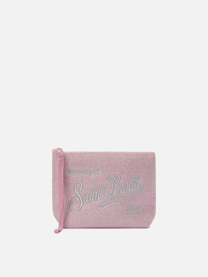 Aline Lurex Pouch in pink