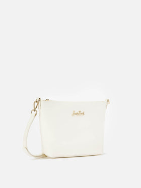 Aline Shoulder Bag in white leather