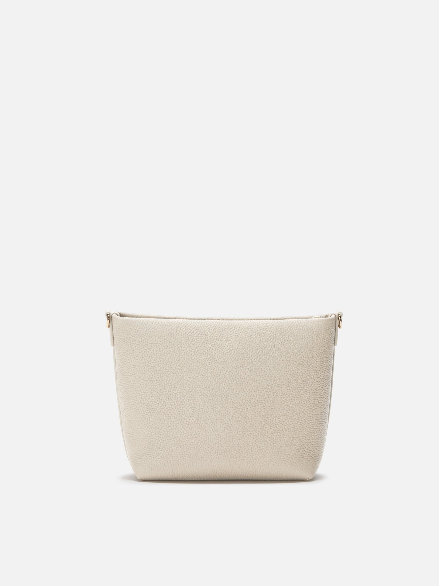Borsa a spalla Aline Bag in pelle martellata bianca