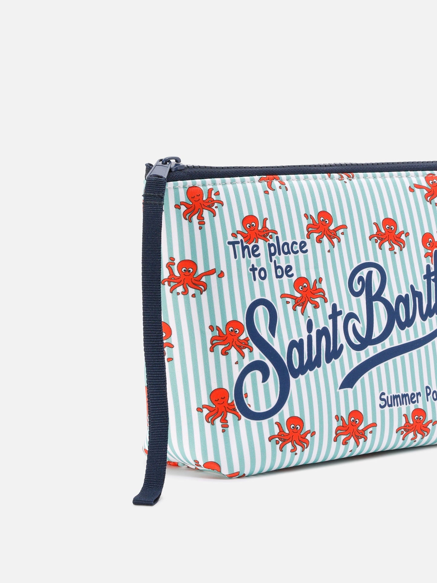 Aline Scuba-Pouch mit gestreiftem Oktopus-Print