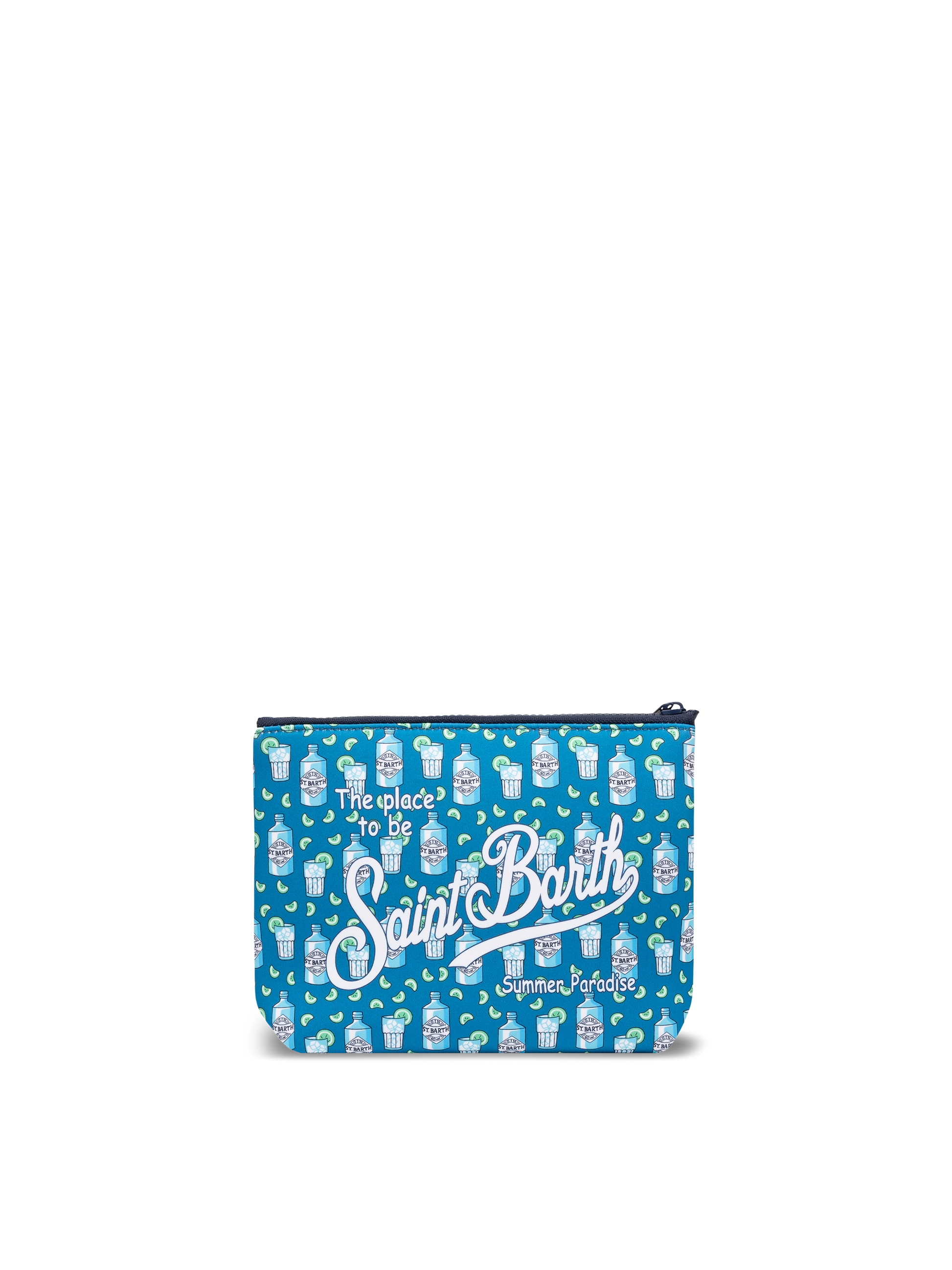 Aline scuba pochette with gin bottles print - MC2 Saint Barth