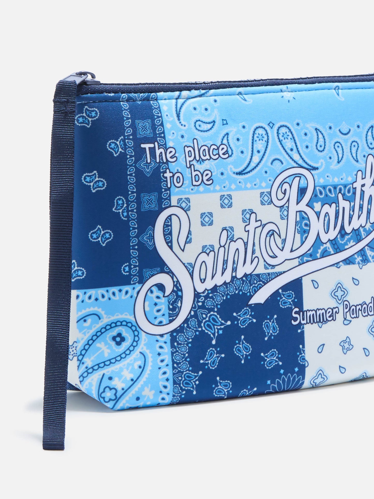 Aline scuba pouch with Foulard Patch print