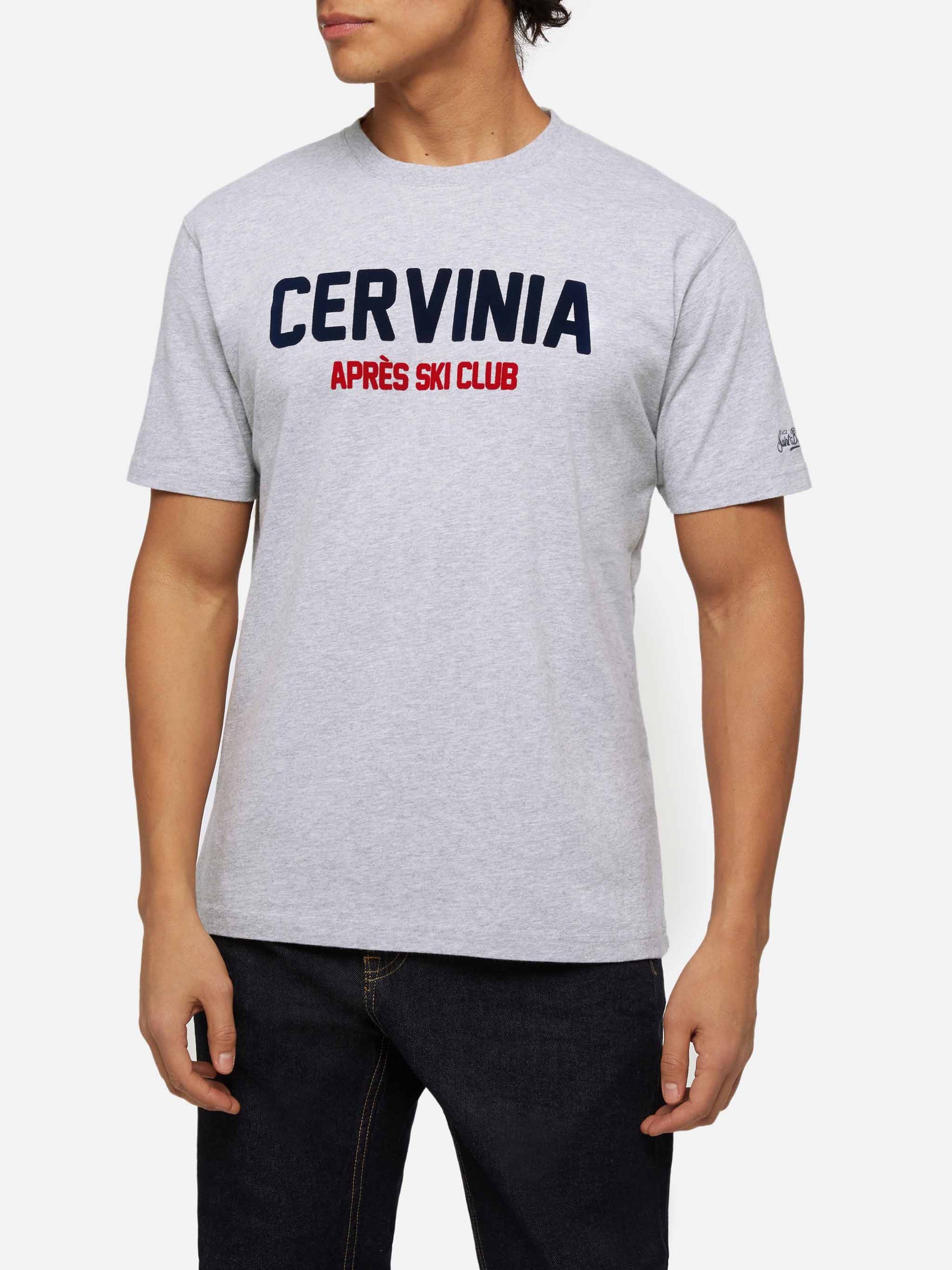 Winter cotton t-shirt Arnott with Cervinia Aprés Ski print - MC2 Saint Barth