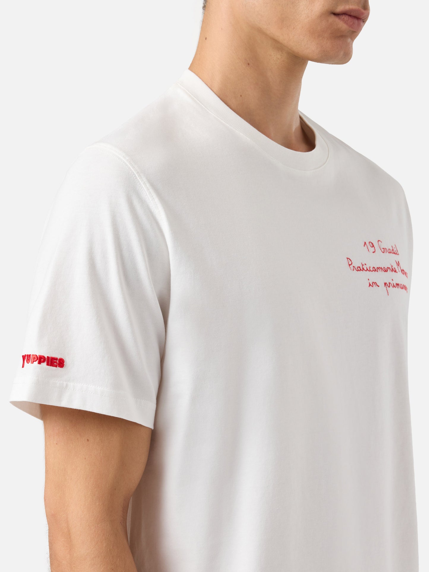 Winter cotton t-shirt Arnott with Praticamente Marocco... embroidery | YUPPIES SPECIAL EDITION