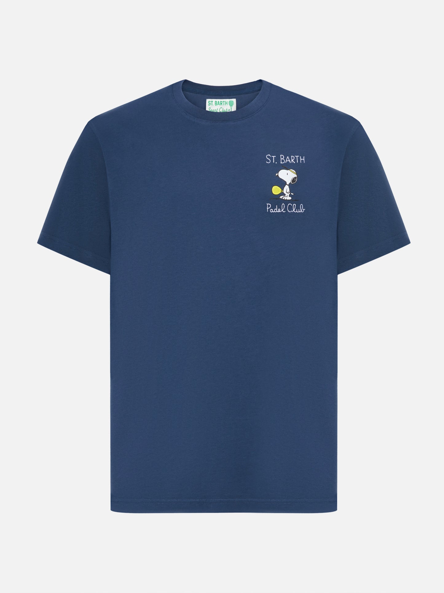 T-shirt Arnott in cotone blu con ricamo Snoopy Padel Club | PEANUTS SPECIAL EDITION