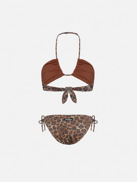 Aryanna animalier lurex bandeau bikini - MC2 Saint Barth