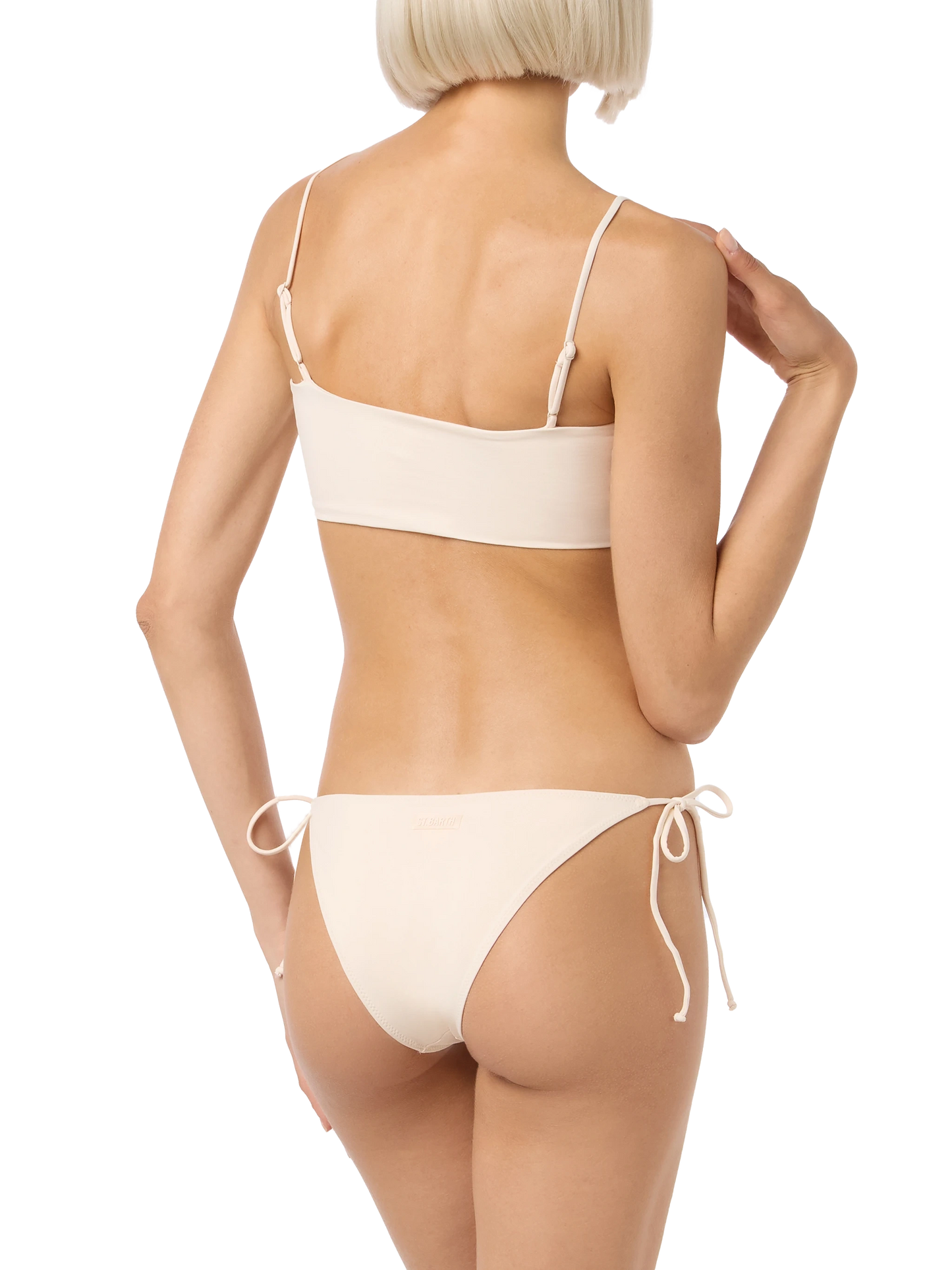 Bikini a fascia beige da donna Athena Virgo con strass