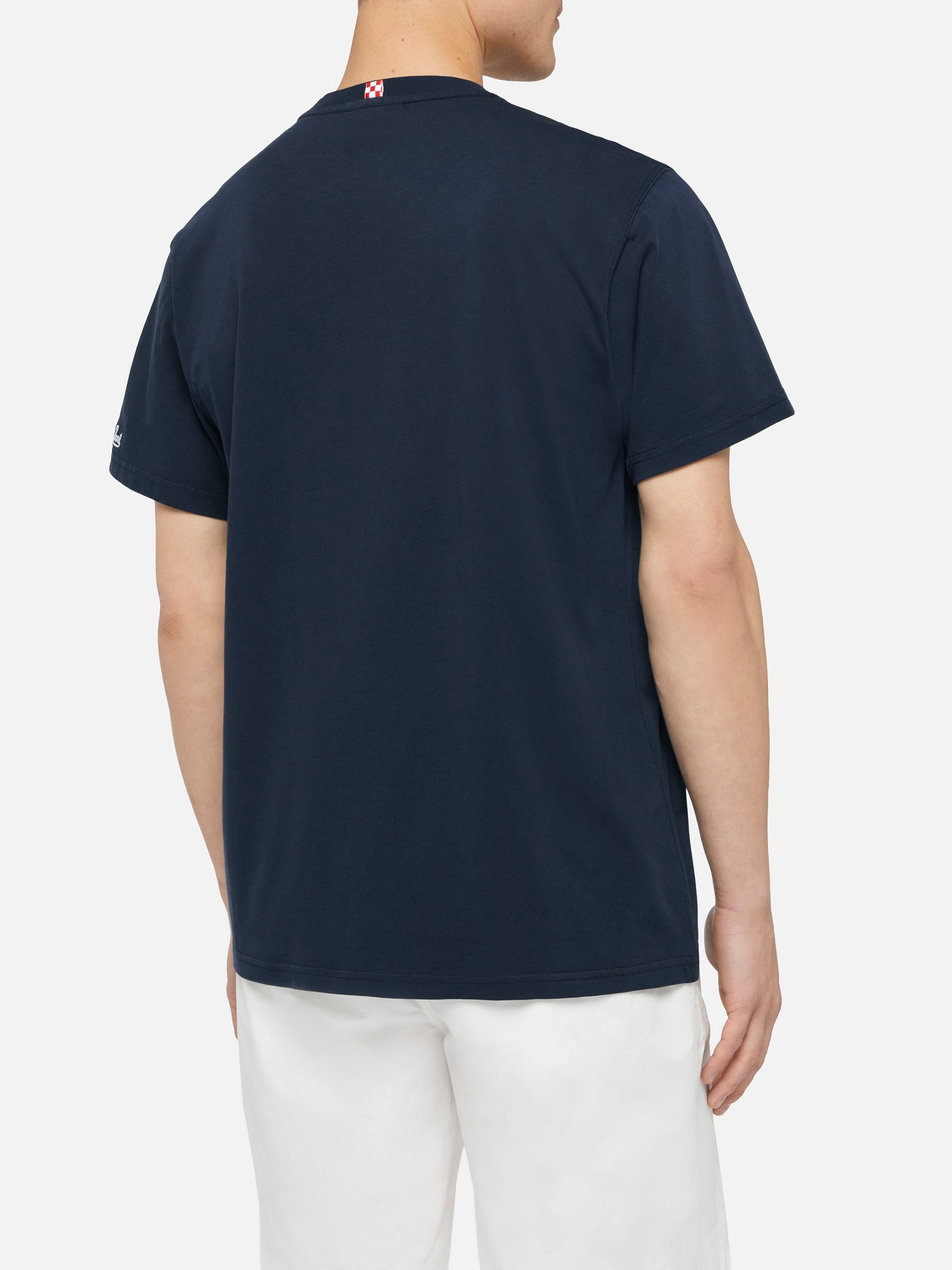 Cotton t-shirt Austin with embroidery and watch print - MC2 Saint Barth