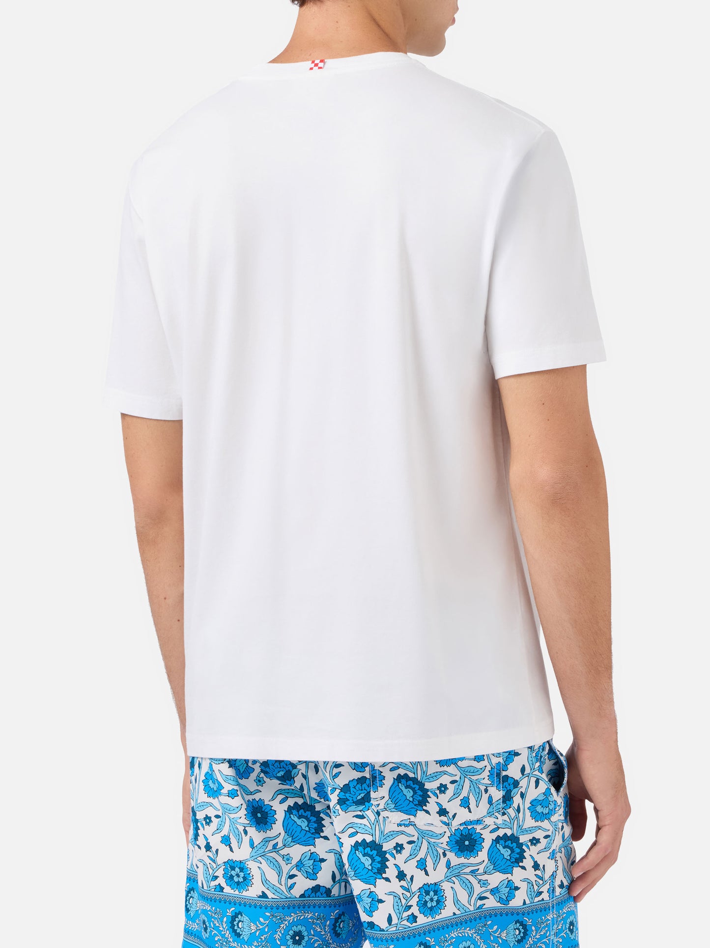 Weißes Austin T-Shirt mit Portofino Dry Gin-Stickerei | PORTOFINO GIN SPECIAL EDITION