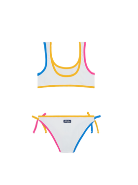 Girl bralette bikini with St Barth patches - MC2 Saint Barth